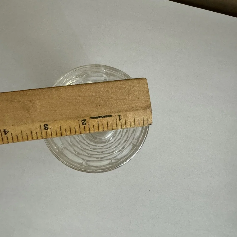 (1) Federal Yorktown Iridescent Thumbprint‎ Glass Tumblers 8oz MCM Vintage Clear